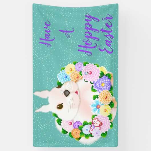 paasbunny Spring Garden Spandoek (Verticaal)