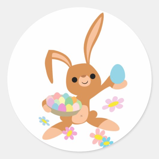 PaasBunny-sticker Ronde Sticker (Voorkant)
