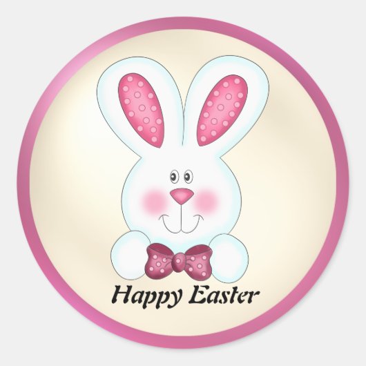 PaasBunny-sticker Ronde Sticker (Voorkant)