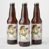 Paaschick levert bloemen bier etiket (Flessen)
