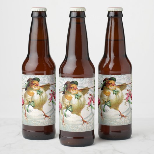 Paaschick levert bloemen bier etiket (Flessen)