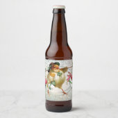 Paaschick levert bloemen bier etiket (Voorkant)