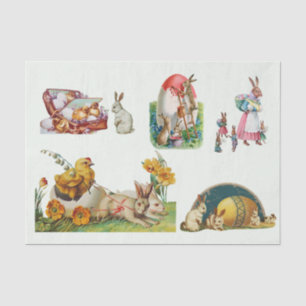  paascollage met Bunnies en Chicken Tissuepapier