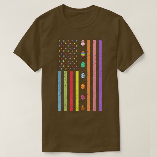 Paasdag Amerikaanse vlag Funny Boys Girls Kind T-shirt (Design voorkant)