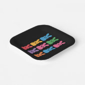 Paasdag Bunny Eggs Plaid Leopard Papieren Bordje (Gebogen)