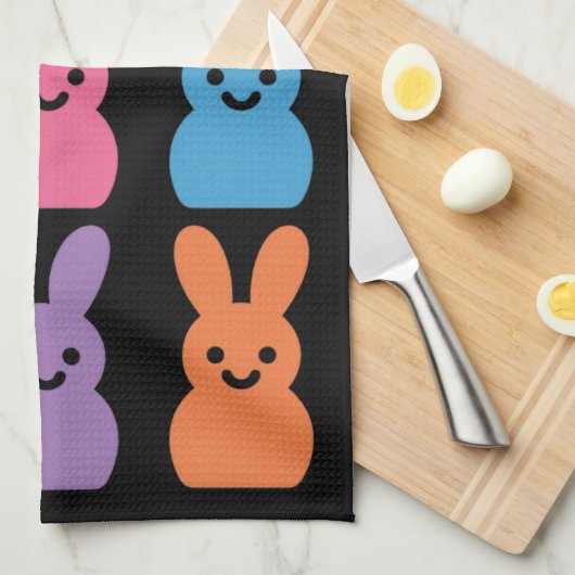 Paasdag Bunny Eggs Plaid Leopard Theedoek (Quarter Fold)