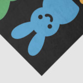 Paasdag Bunny Eggs Plaid Leopard Tissuepapier (Detail)