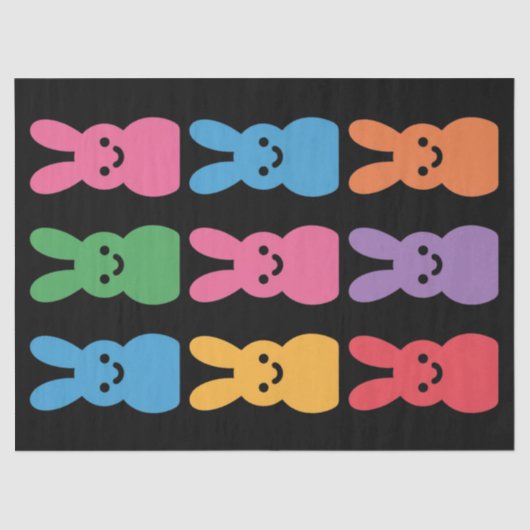 Paasdag Bunny Eggs Plaid Leopard Tissuepapier (Voorkant)