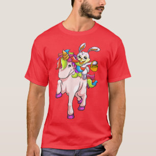 Paasdag Bunny Riding Unicorn Girls Toddler East T-shirt