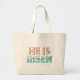 Paasdag - Hij is gerezen Grote Tote Bag