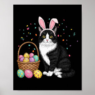 Paasdag Kattenkonijnenoren Eieren Graphic Mannen V Poster