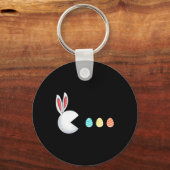 Paasdag Konijneneieren Leuke Jongens Meisjes Kinde Sleutelhanger (Voorkant)