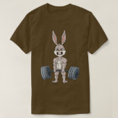 Paasdag Rabbit Weightlift Funny Deadlift Fit T-shirt (Design voorkant)