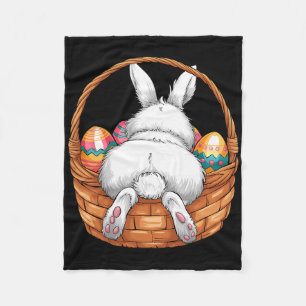Paasdag Schattigee Bunny Bysket Hunting Chocolate  Fleece Deken