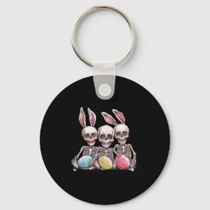 Paasdag Skelet Pasen Skelet Bunny Ears Egg Sleutelhanger