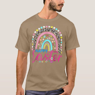 Paasdagregenboog met eieren en paasbundels Happ T-shirt