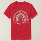 Paasdagregenboog met eieren en paasbundels Happ T-shirt (Design voorkant)