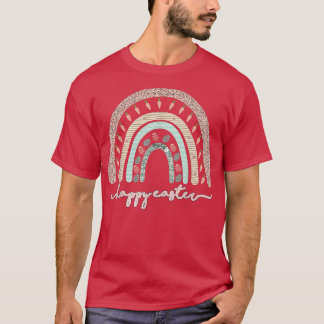 Paasdagregenboog met eieren en paasbundels Happ T-shirt