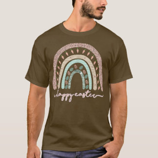 Paasdagregenboog met eieren en paasbundels Happ T-shirt