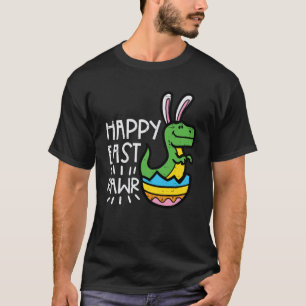 Paasdino konijntje ei gelukkig oostelijke rawr tre t-shirt