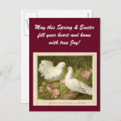  paasduiven feestdagenkaart (Voorkant / Achterkant)