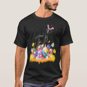 Paasei Dobermann Pinscher Hond Paaszondag T-shirt