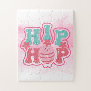 Paasei Jacht Hip Hop Gelukkig Pasen Aquarel  Legpuzzel