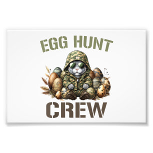 Paasei Jager Crew Camo Jacht Pasen Dag T-shirt Foto Afdruk