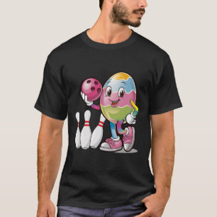 Paasei Kleurrijke Kostuum Bowling Speler Team L T-shirt