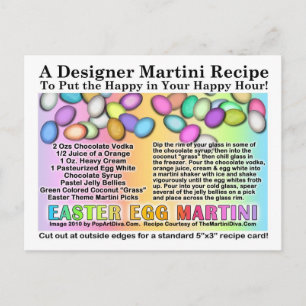 Paasei Martini Recept Kaart Briefkaart