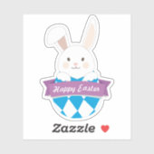 Paasei. Paashaas. Gelukkig Pasen Sticker (Vel)