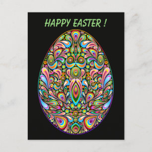 Paasei Psychedelisch Design Kids Biologisch T-Shir Briefkaart