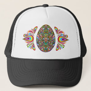 Paasei Psychedelisch Design Kids Biologisch T-shir Trucker Pet