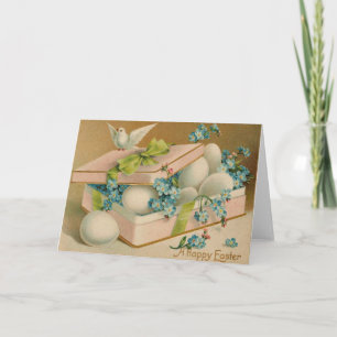 Paasei Vergeet me niet Dove Gift Feestdagen Kaart