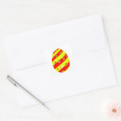 paasei vierkante sticker (Envelop)