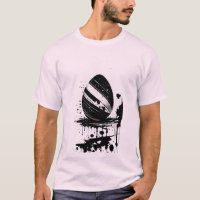 Paasei Zwart Splatter Ink Vakantie T-shirt