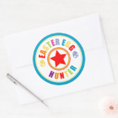Paaseiboerstunt Ronde Sticker (Envelop)