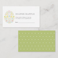 Paaseieren Bunny Baby shower Luier Raffle Ticket