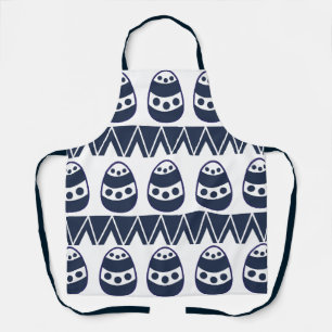 Paaseieren Chevron Stripes Happy Paaspatroon Schort