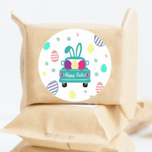 Paaseieren en broodoren ronde sticker