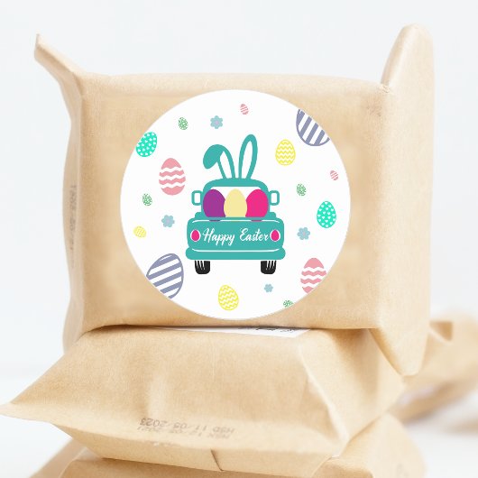 Paaseieren en broodoren ronde sticker