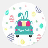 Paaseieren en broodoren ronde sticker (Voorkant)