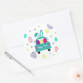 Paaseieren en broodoren ronde sticker (Envelop)