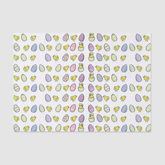 Paaseieren en kippapier tissuepapier (Voorkant)