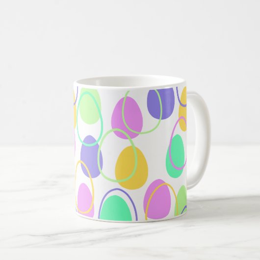 Paaseieren en omtrekken koffie-Mok Koffiemok (Voorkant rechts)