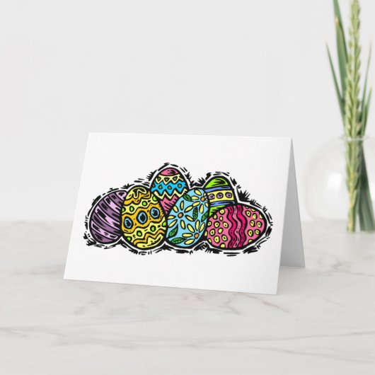 Paaseieren Feestdagen Kaart (Voorkant)