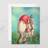 paaseieren feestdagenkaart (Voorkant / Achterkant)