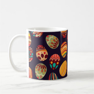 Paaseieren: feestelijk naadloos design. koffiemok