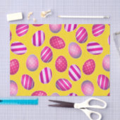 Paaseieren Geel en roze patroon Tissuepapier (Craft)