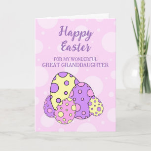 Paaseieren Happy Easter achterkleindochter Feestdagen Kaart